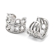 Brass Micro Pave Cubic Zirconia Cuff Earrings(EJEW-D088-09P)-2