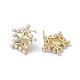 Long-Lasting Plated Brass Stud Earrings with Plastic Pearl for Women(X-EJEW-A088-09G)-2