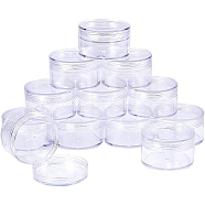 Plastic Bead Containers, Seed Beads Containers, Column, Clear, 5.6x3.4cm, Capacity: 50ml, 12pcs/box(CON-BC0004-22A-56x34)