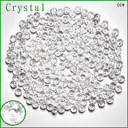 Imitation Austrian Crystal Beads, Grade AAA, Faceted, Rondelle, Clear, 4x3mm, Hole: 0.7~0.9mm(SWAR-F068-3x4mm-01)