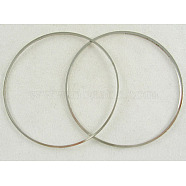 Brass Linking Rings, Platinum, 40x1mm(X-EC18740MM)