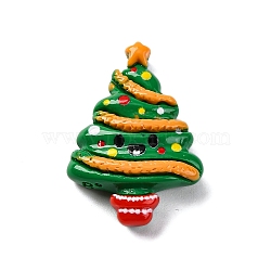 Christmas Series Opaque Resin Cabochons, Christmas Tree, 30.5x21.5x7mm(RESI-Q010-02B)