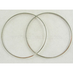 Brass Linking Rings, Platinum, 40x1mm(X-EC18740MM)