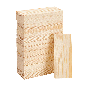 15Pcs Wood Boards, Solid Wood Panels, Rectangle, Navajo White, 101.5x40.5x10.5mm