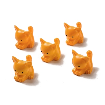 Resin 3D Animal Figurines, for Home Office Desktop Decoration, Cat Shape, 13.5x15.5x15mm