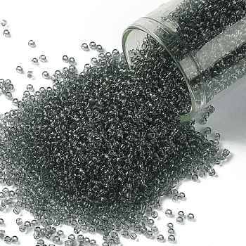 TOHO Round Seed Beads, Japanese Seed Beads, (9) Transparent Black Diamond, 15/0, 1.5mm, Hole: 0.7mm, about 15000pcs/50g