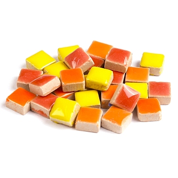 Square Shape Porcelain Mosaic Tiles, for DIY Mosaic Art Crafts, Picture Frames and More, Colorful, 10x10mm, about 205pcs/set