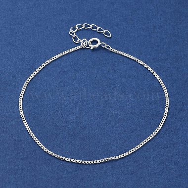 925 серебряные браслеты-цепочки-панцири женские(BJEW-E101-01S-10)-2