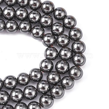 Chapelets de perles en hématite synthétique magnétique(G-Q893-12mm)-4