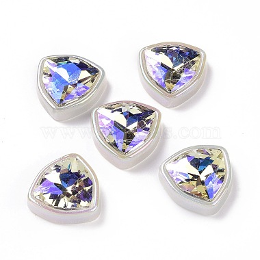 White Triangle Acrylic Cabochons