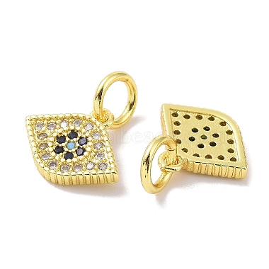 Real 18K Gold Plated Brass Micro Pave Cubic Zirconia Pendants(KK-L209-039G-08)-2