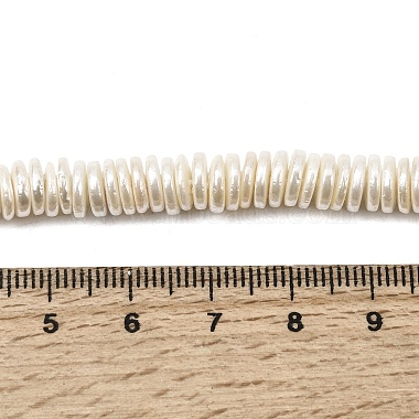 電気めっきシェルパールビーズストランド(BSHE-B009-E01-2x7mm)-4