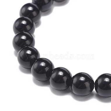 Natural Obsidian Beaded Stretch Bracelet(BJEW-JB08879-02)-5