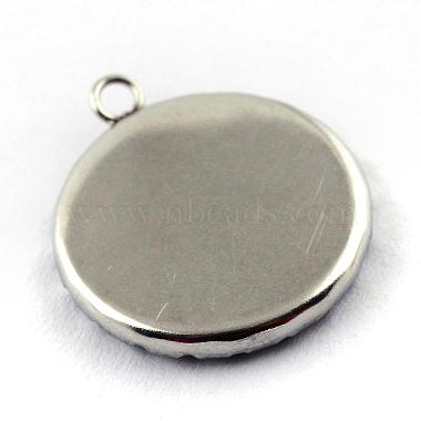 304 Stainless Steel Pendant Cabochon Open Back Settings(STAS-Q194-15)-3