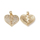 Brass Clear Cubic Zirconia Pendants(KK-E068-VA124-2)-1