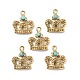 Natural Turquoise Crown Charms(STAS-C064-VC909)-1
