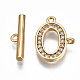Brass Micro Pave Clear Cubic Zirconia Toggle Clasps(KK-T063-97G-NF)-2