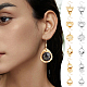 12 paires de boucles d'oreilles en forme de dôme vierge en verre de style 12(EJEW-AB00025)-6