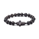Energy Power Cross Beads Stretch Bracelets Set for Men Women(BJEW-JB06891)-3