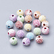 Perles en acrylique de style artisanal(MACR-Q226-05A-8mm)-2