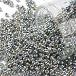 TOHO Round Seed Beads, Japanese Seed Beads, (PF565) PermaFinish Silver Grey Metallic, 11/0, 2.2mm, Hole: 0.8mm, about 50000pcs/pound(SEED-TR11-PF0565)