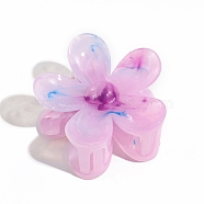 Gradient Color Plastic Claw Hair Clips, for Women Girls, Flower, Plum, 73x70mm(PW-WGBEE53-02)