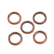 Brass Open Jump Rings, Cadmium Free & Lead Free, Red Copper, 8x1mm, Inner Diameter: 6mm, about 5555pcs/500g(KK-G514-01D-R)