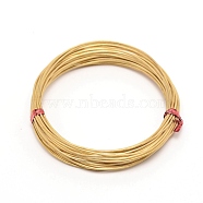 Round Brass Wire, Raw(Unplated), 18 Gauge, 6m/roll(CWIR-WH0009-03E-U)