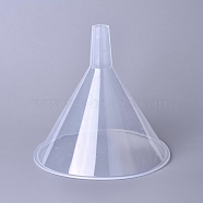 Plastic Funnel Hopper, for Water Bottle Liquid Transfer, Clear, 150x152mm, Mouth: 22mm(AJEW-WH0109-03E)