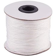 Nylon Thread, White, 1.5mm, about 100yards/roll(NWIR-PH0001-04B)