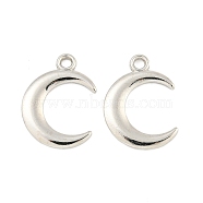 Alloy Pendants, Double Horn/Crescent Moon Charm, Platinum, 21.5x16x2mm, Hole: 2mm(FIND-A039-15P)