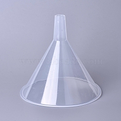 Plastic Funnel Hopper, for Water Bottle Liquid Transfer, Clear, 150x152mm, Mouth: 22mm(AJEW-WH0109-03E)