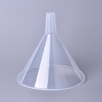 Plastic Funnel Hopper, for Water Bottle Liquid Transfer, Clear, 150x152mm, Mouth: 22mm