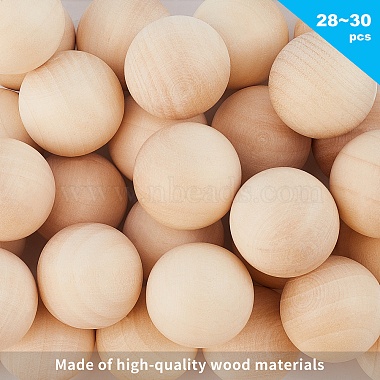 Natural Wooden Round Ball(WOOD-PH0008-93-30mm)-3