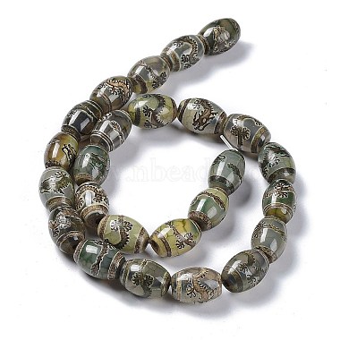 Tibetan Style dZi Beads Strands(TDZI-E005-01D)-4