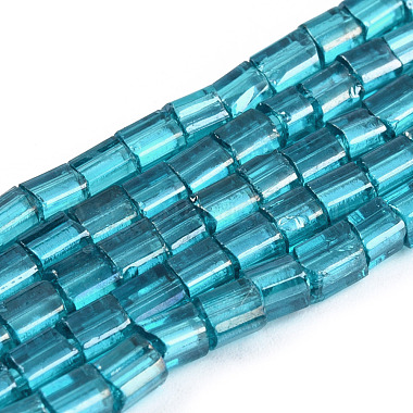 Medium Turquoise Rectangle Glass Beads