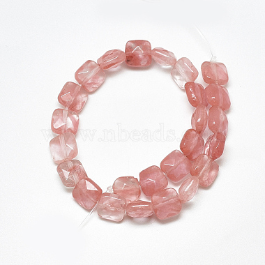 perles de verre de quartz cerise brins(G-S357-D01-14)-2