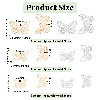 Benecreat набор для поиска ювелирных изделий в форме бабочки своими руками(KK-BC0011-92)-2