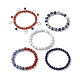 5Pcs 5 Style Natural Mixed Gemstone Round Beaded Stretch Bracelets Set(BJEW-TA00435)-4