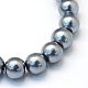 Backen gemalt pearlized Glasperlen runden Perle Stränge(X-HY-Q003-4mm-12)-2