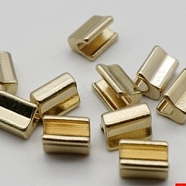 Clothing Accessories, Brass Zipper On The Top of The Plug, Light Gold, 6x4.5x4mm(PALLOY-WH0071-69A-LG)