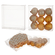 Plastic Gift Storage Case, Rectangle, Clear, 8x8x2cm(CON-WH0088-59)