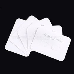 Cardboard Display Cards, Used For Hair Barrettes, Rectangle, White, 7x9.7x0.03cm, Hole: 7mm(CDIS-S025-39)