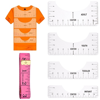 Gorgecraft Plastic Multifunction Rulers, Tailor Sewing Ruler, Mixed Color, 20x0.5mm, 1pc/bag