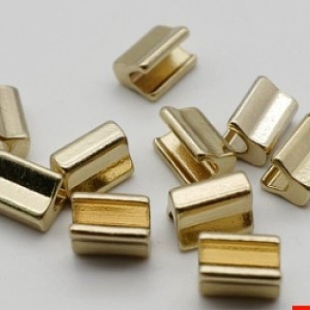 Clothing Accessories, Brass Zipper On The Top of The Plug, Light Gold, 6x4.5x4mm