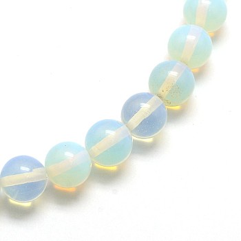Opal Round Beads Strands, 10mm, Hole: 1mm, about 39pcs/strand, 14.5~15 inch