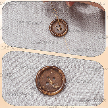 150 個 3 スタイル 4 穴ココナッツボタン(DIY-CY0001-48)-5