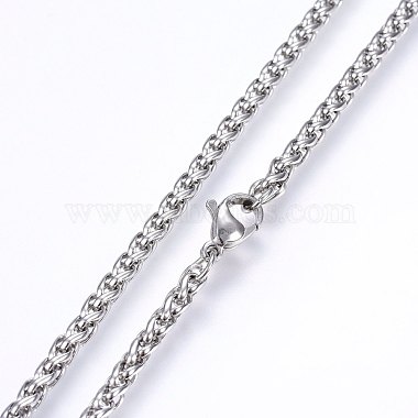 304 Stainless Steel Wheat Chain Necklaces(NJEW-F227-05P-04)-2
