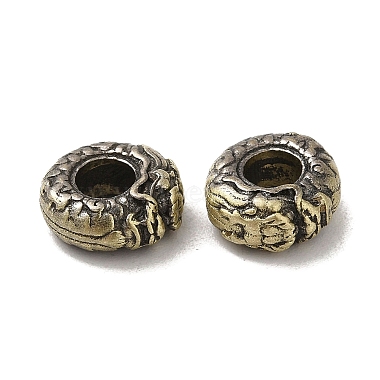 Tibetan Style Rack Plating Brass European Beads(KK-Q805-49AB)-2