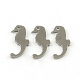 SeaHorse Smooth Surface 201 Stainless Steel Stamping Blank Tag Pendants(STAS-R063-77)-1